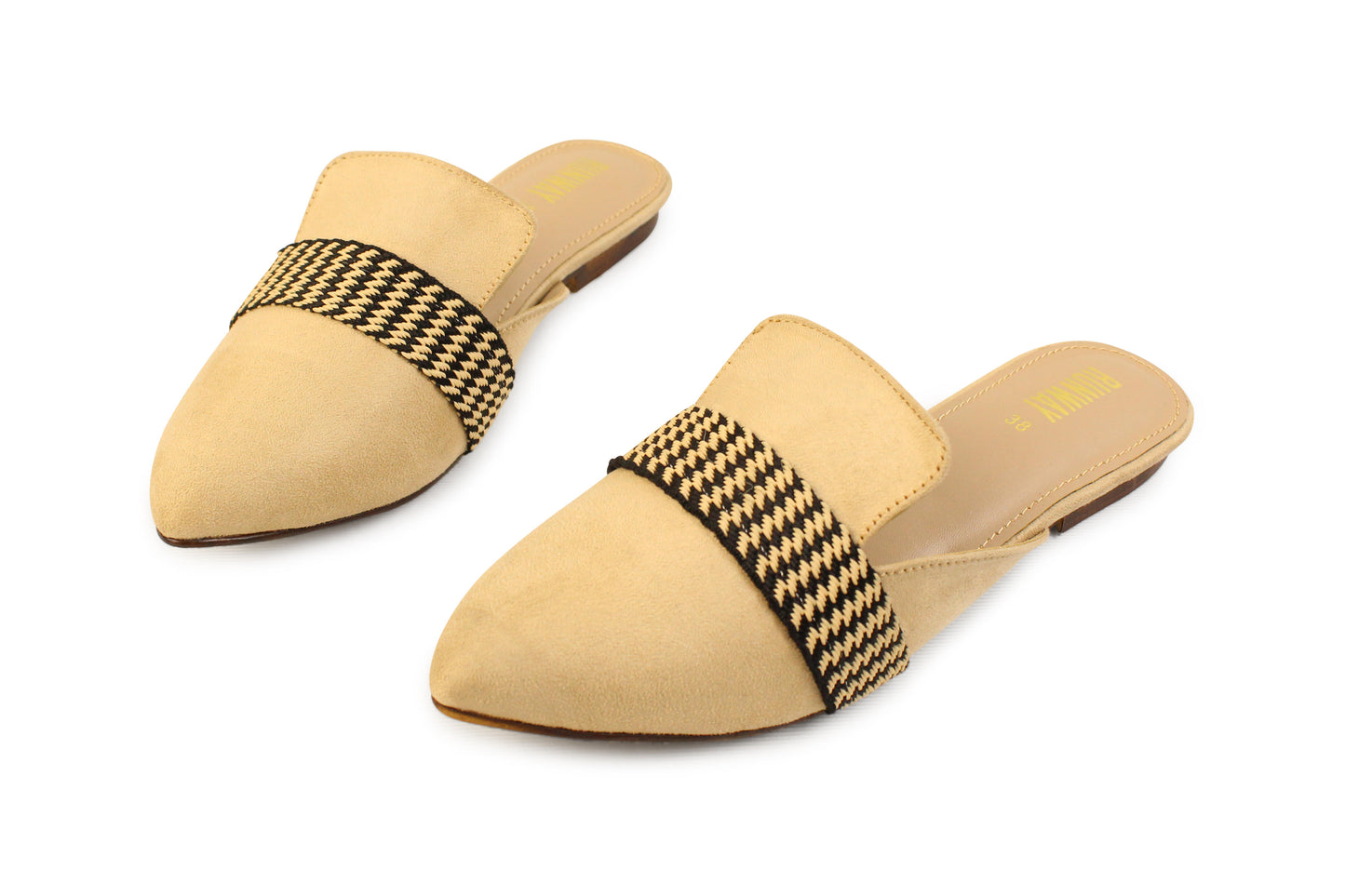 Brown Strapped Mules