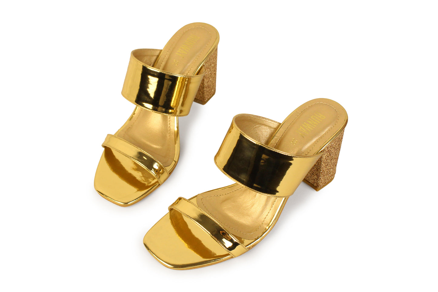 Glitzy Gold High Heels