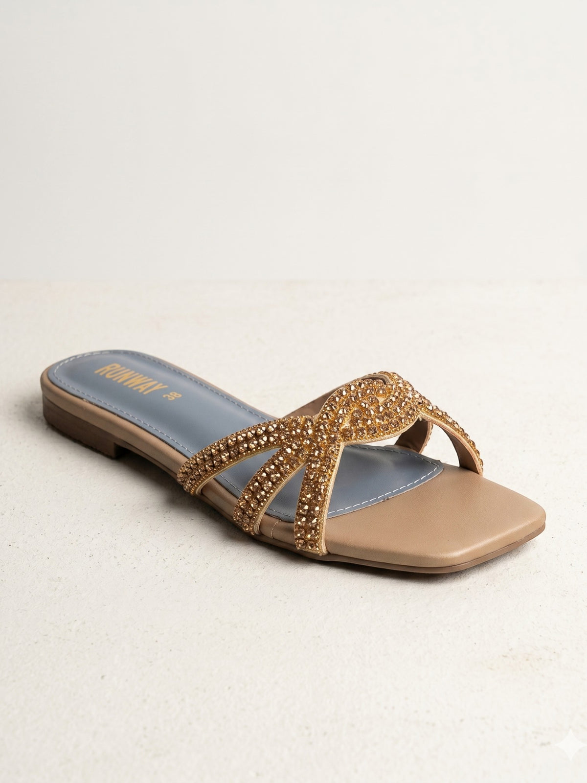 Studded Starry Brown Flats