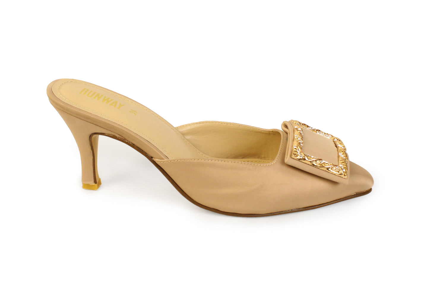 Formal Pump Heels In Satin – Navy Blue