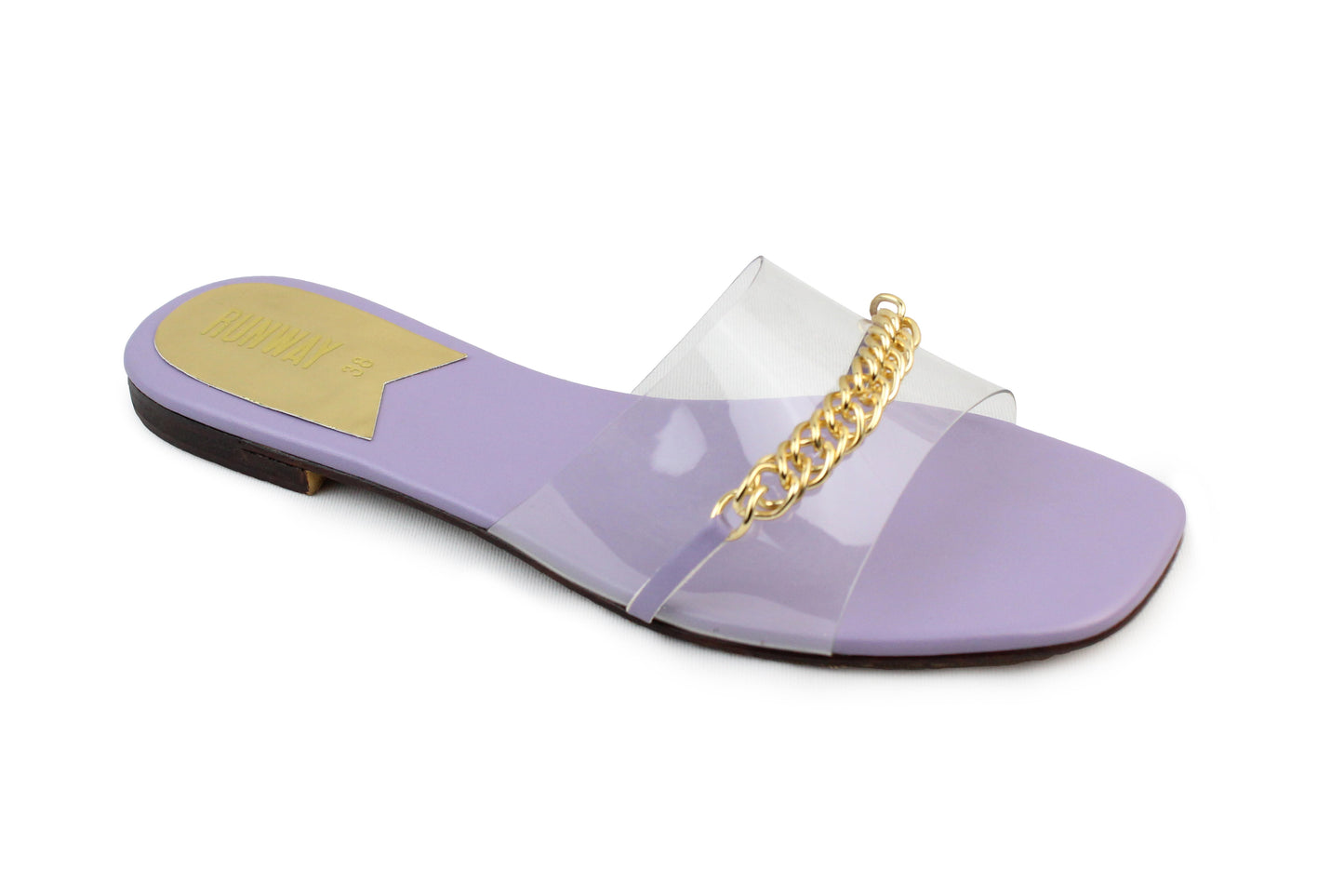 Chained PVC Purple Flats