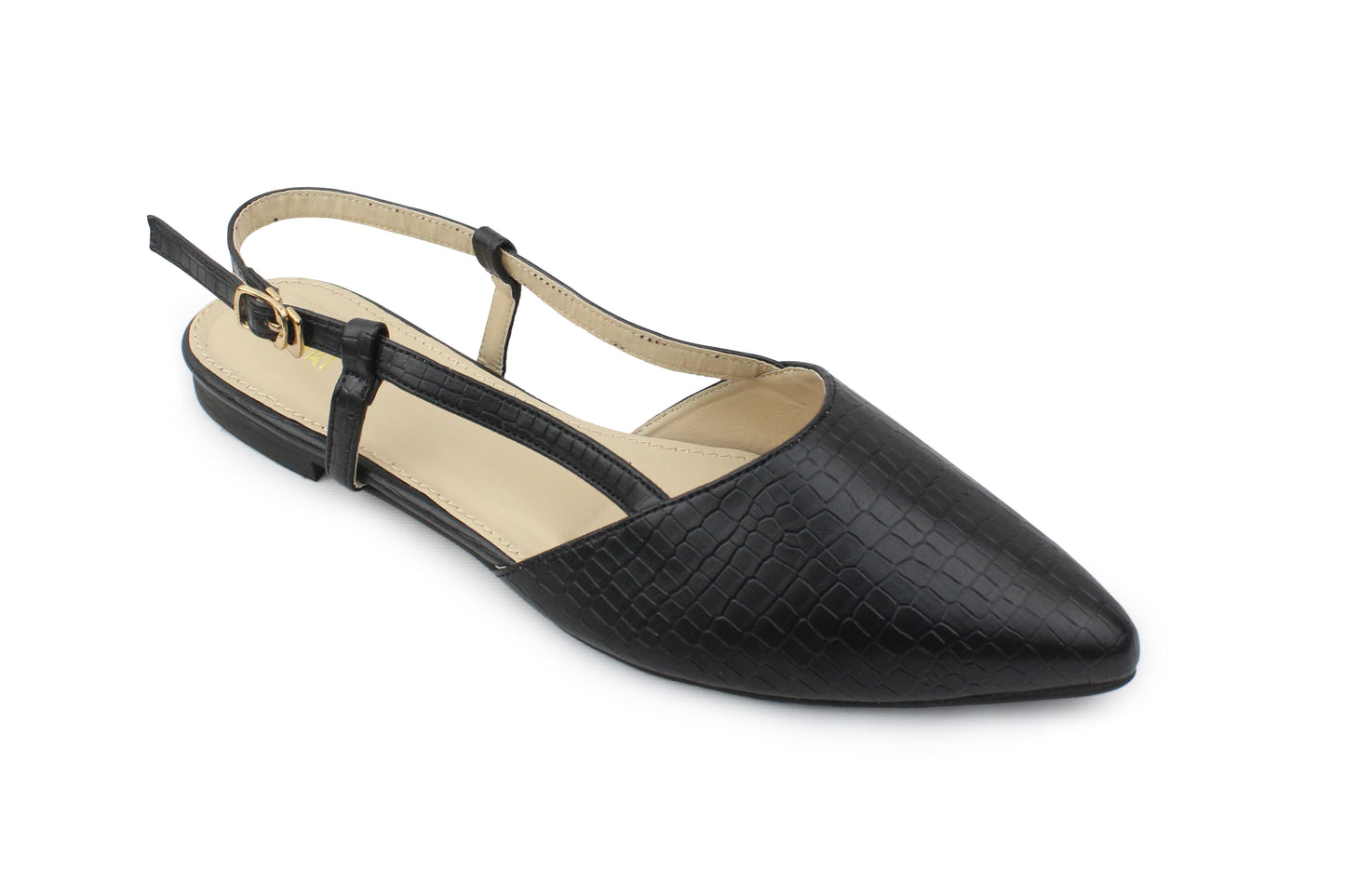 Black Crocodile Pumps