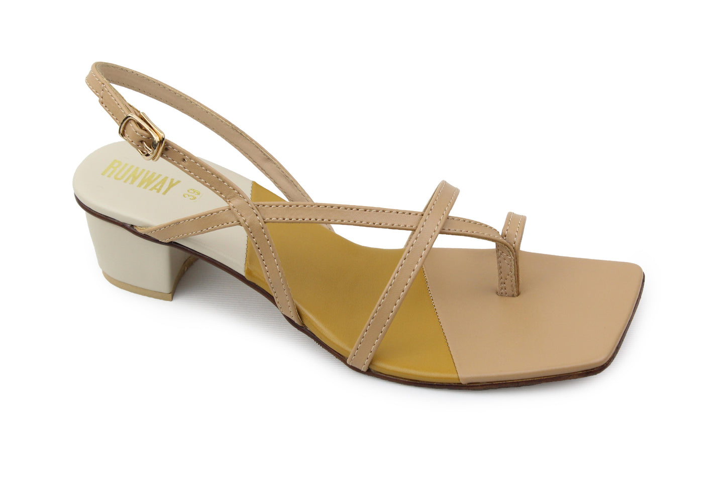 Strap Sling Beige Sandals