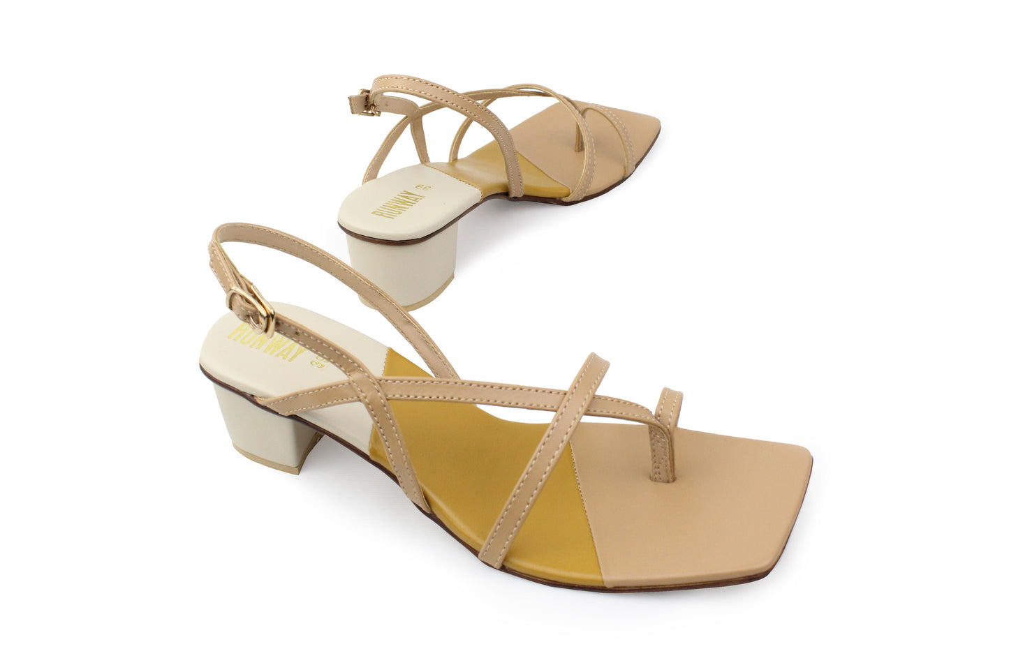 Strap Sling Beige Sandals