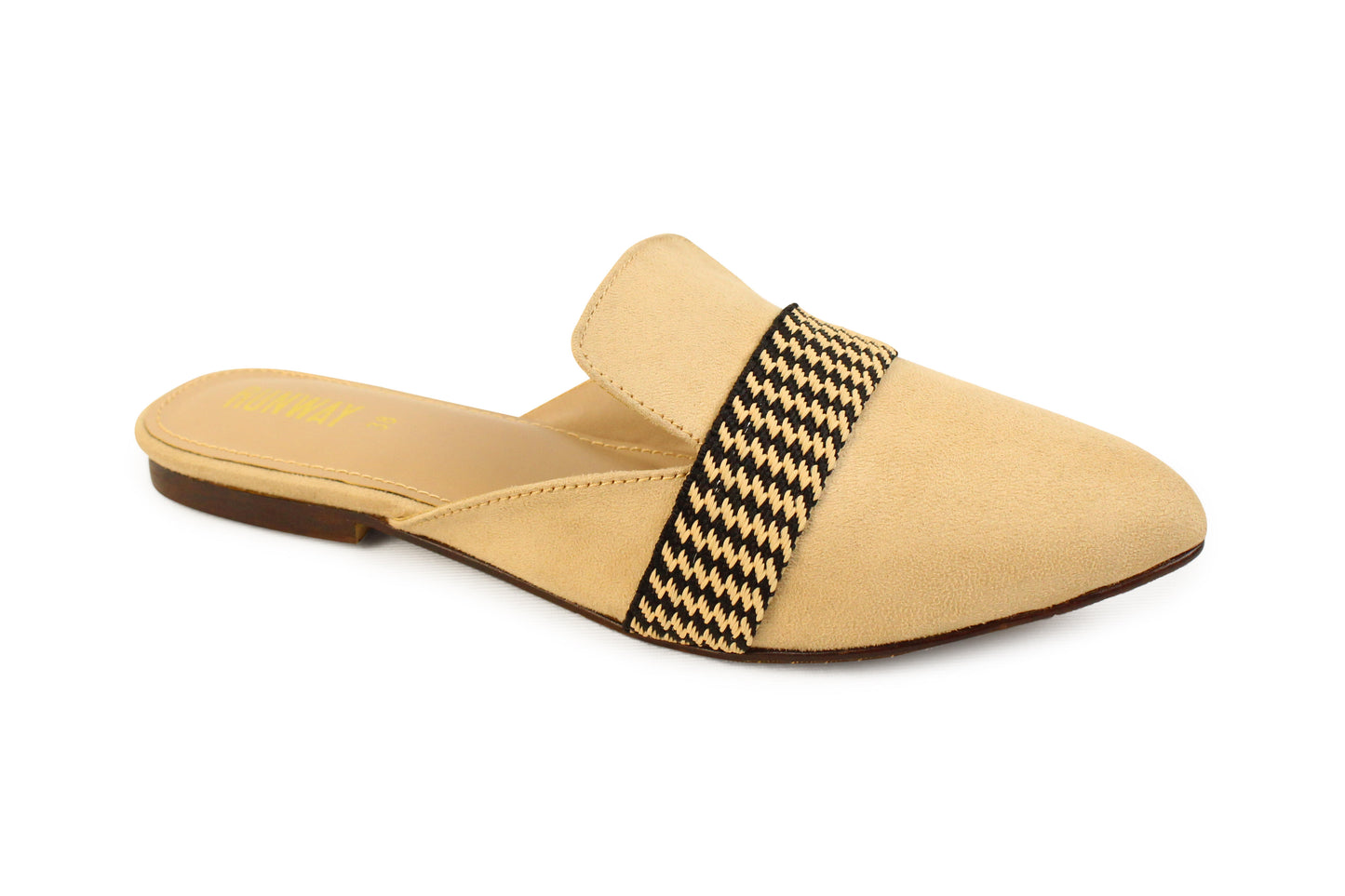 Beige Strapped Mules