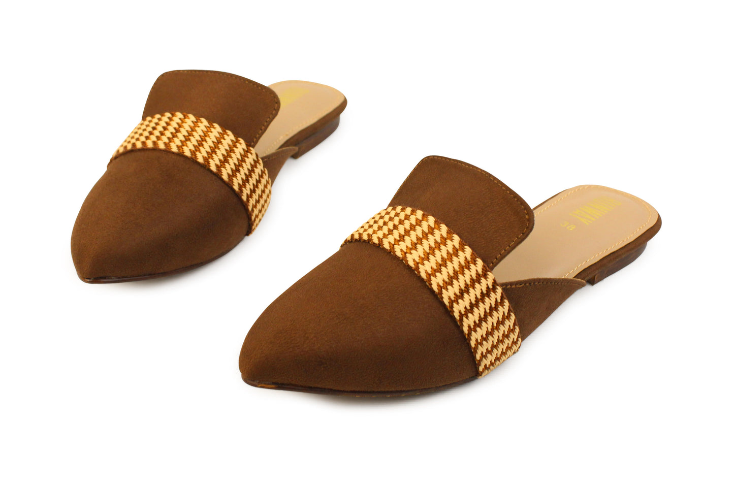 Brown Strapped Mules