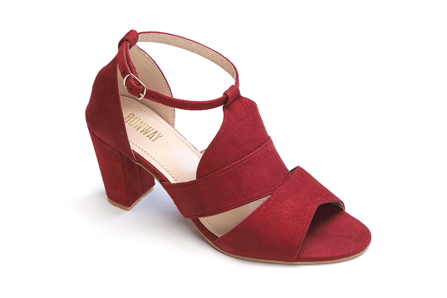 Maroon Suede Sandals