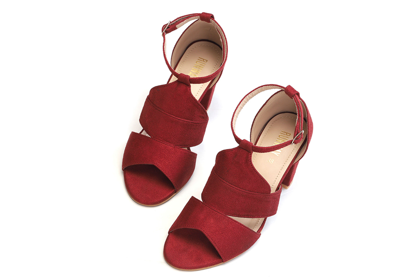 Maroon Suede Sandals