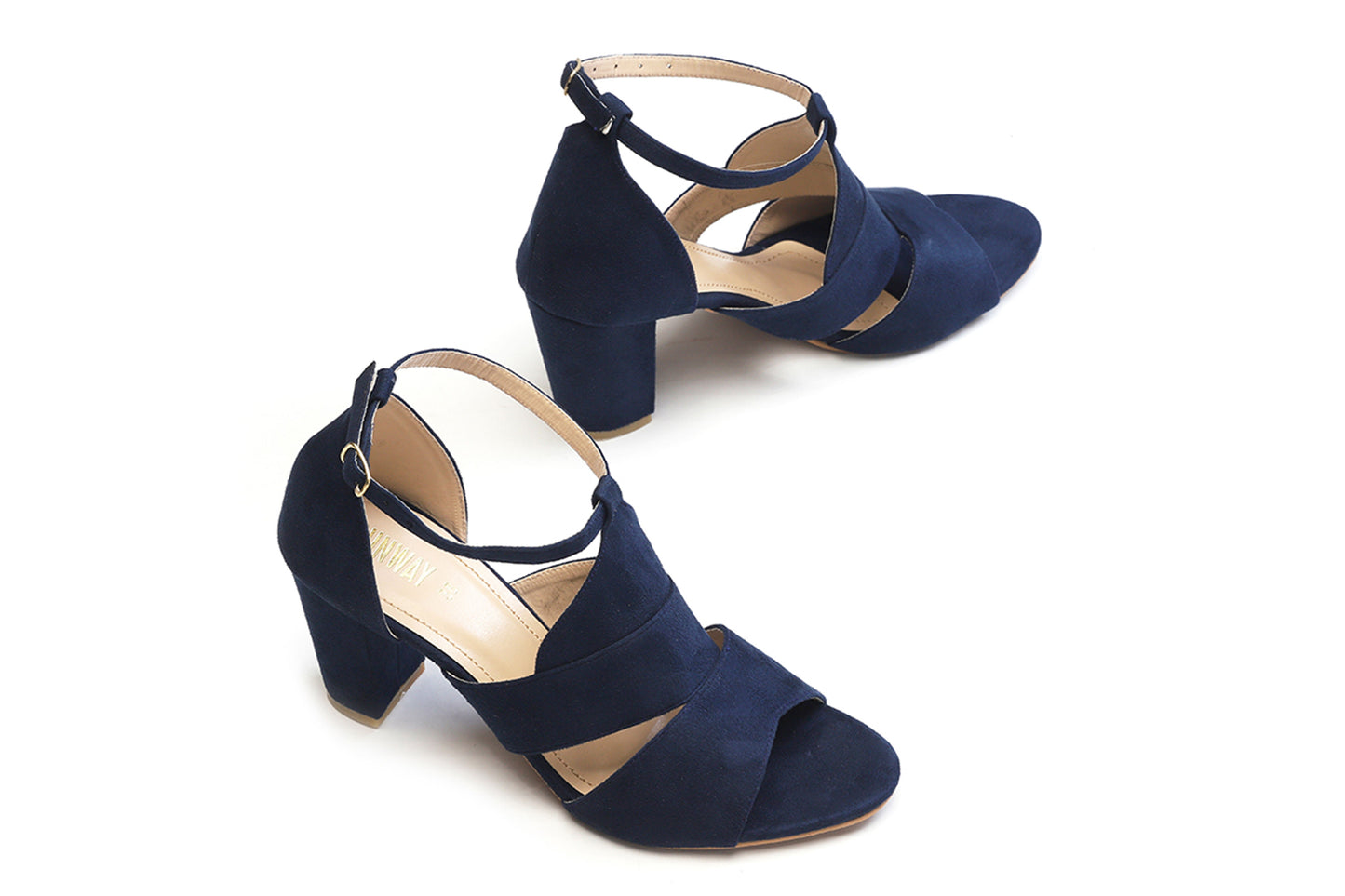 Navy Suede Sandals