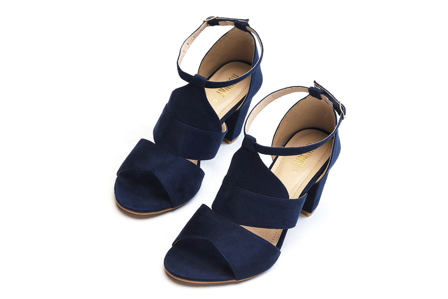 Navy Suede Sandals