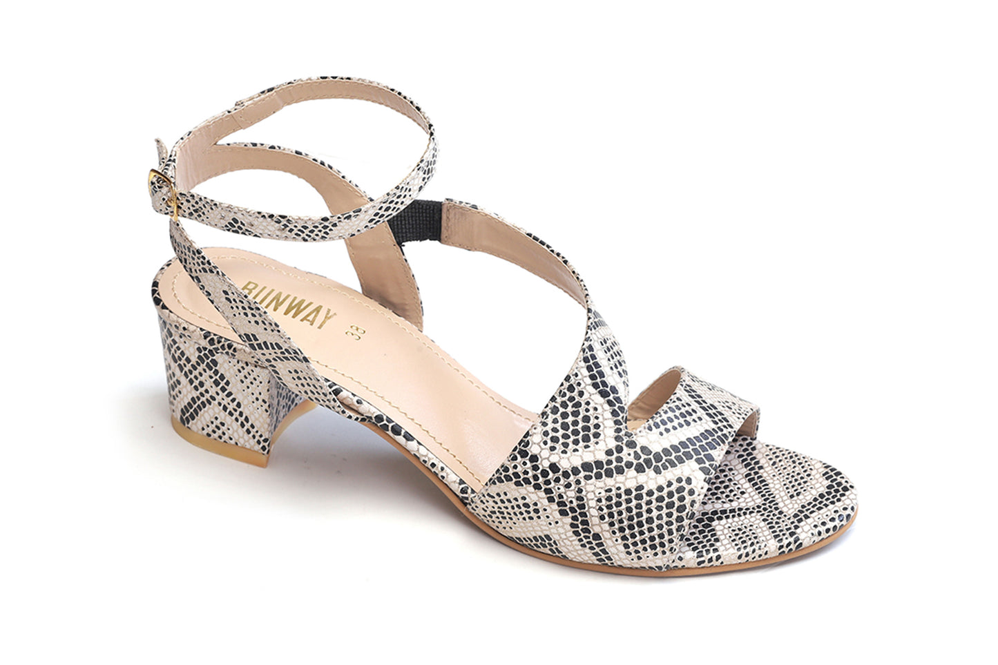 Snake Effect Strappy Heels