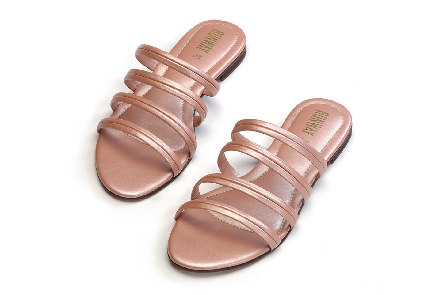 Rose Gold Multi-Loop Slippers