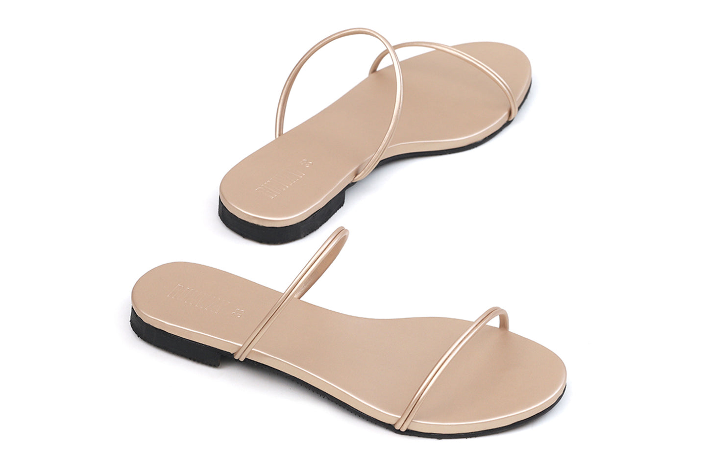 Bisque Strappy Slides