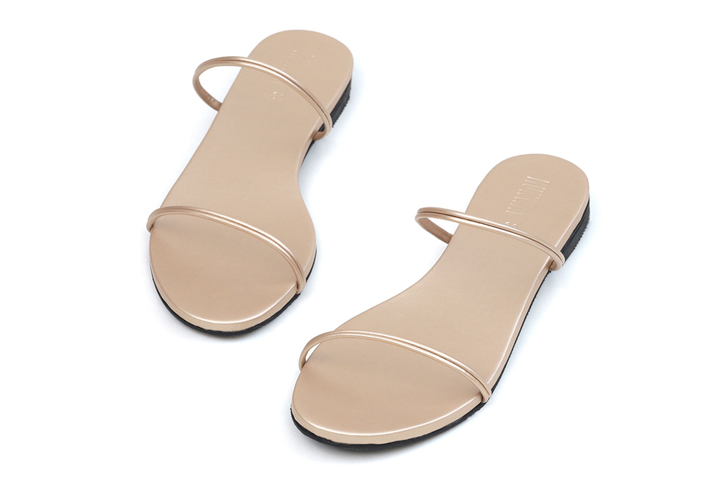 Bisque Strappy Slides