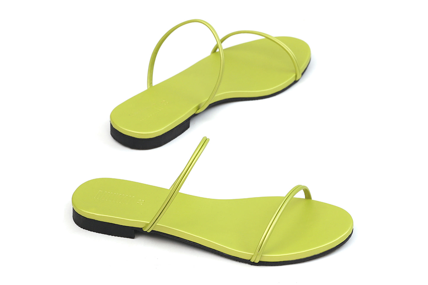 Olive Strappy Slides