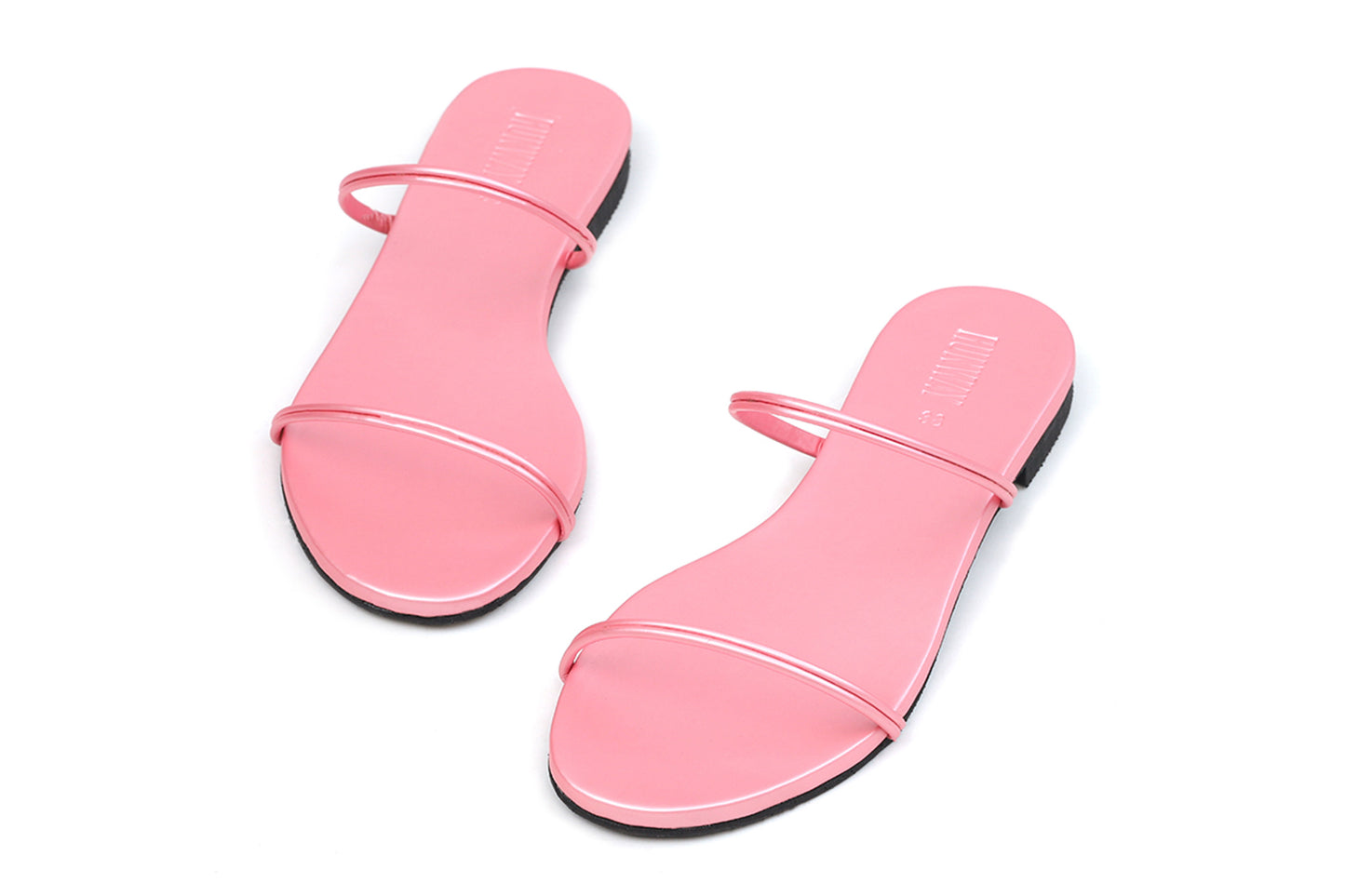 Rose Gold Strappy Slides
