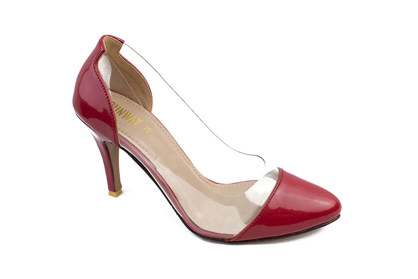Maroon Patent PVC Heels