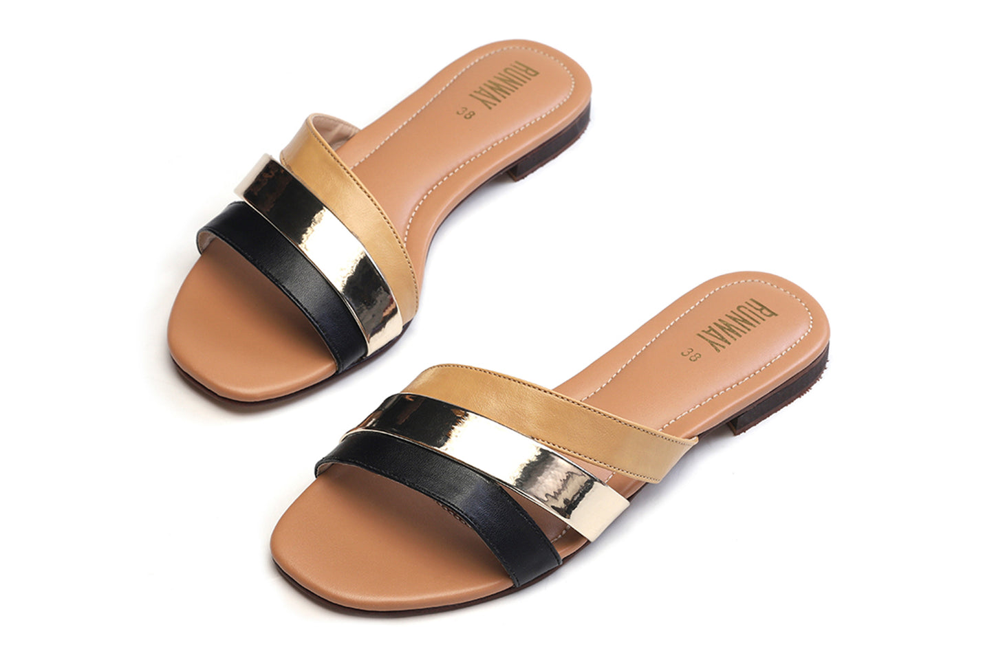 Black N Gold Slides