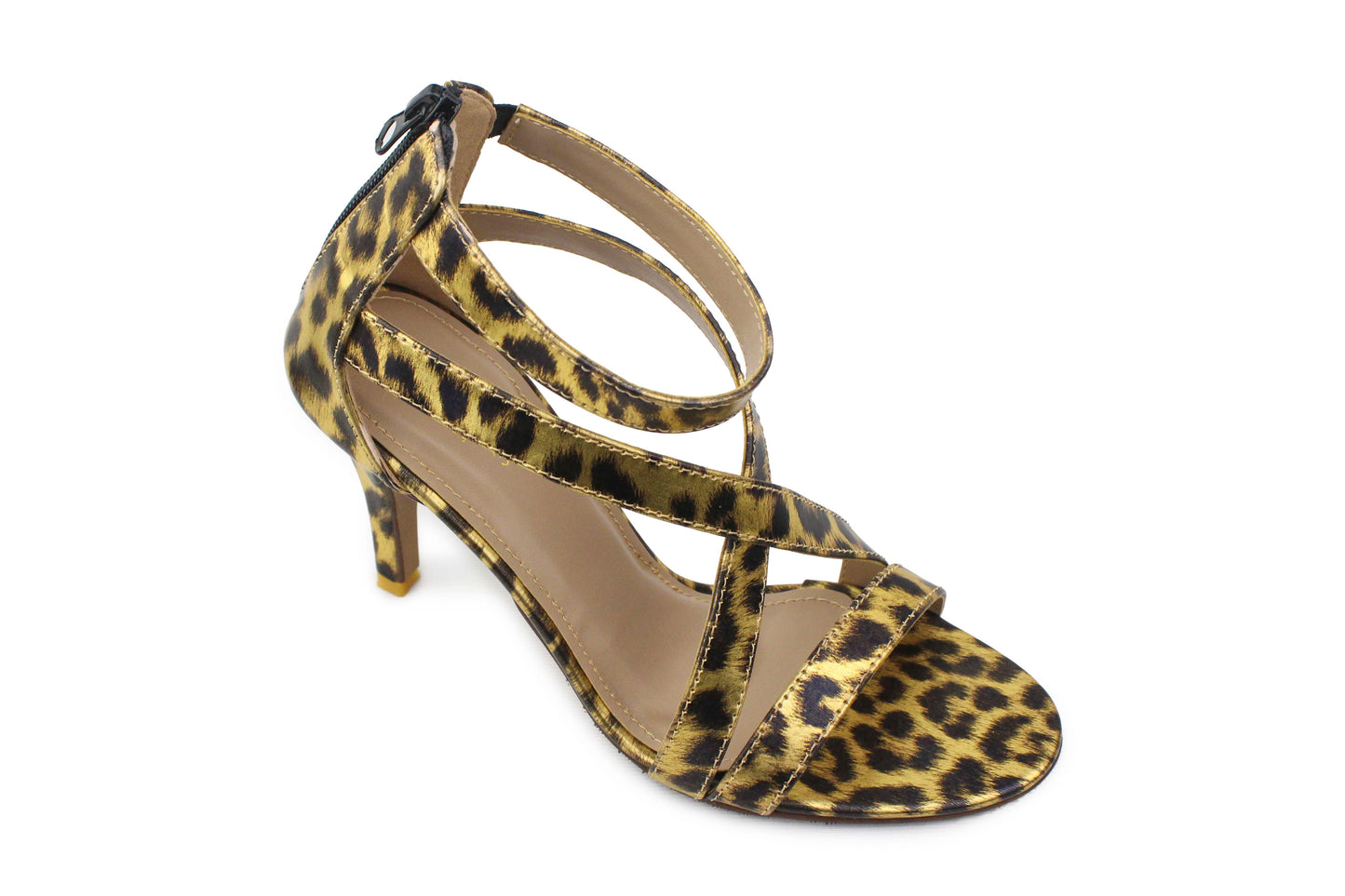 Classy Cheetah Strap-Work Heels