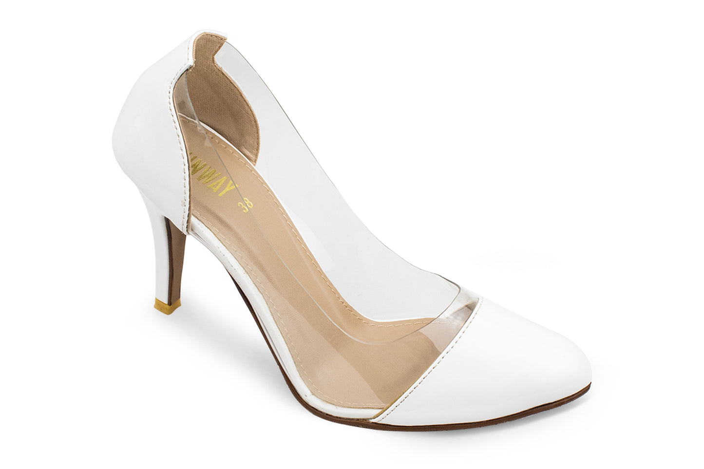 White Patent PVC Heels