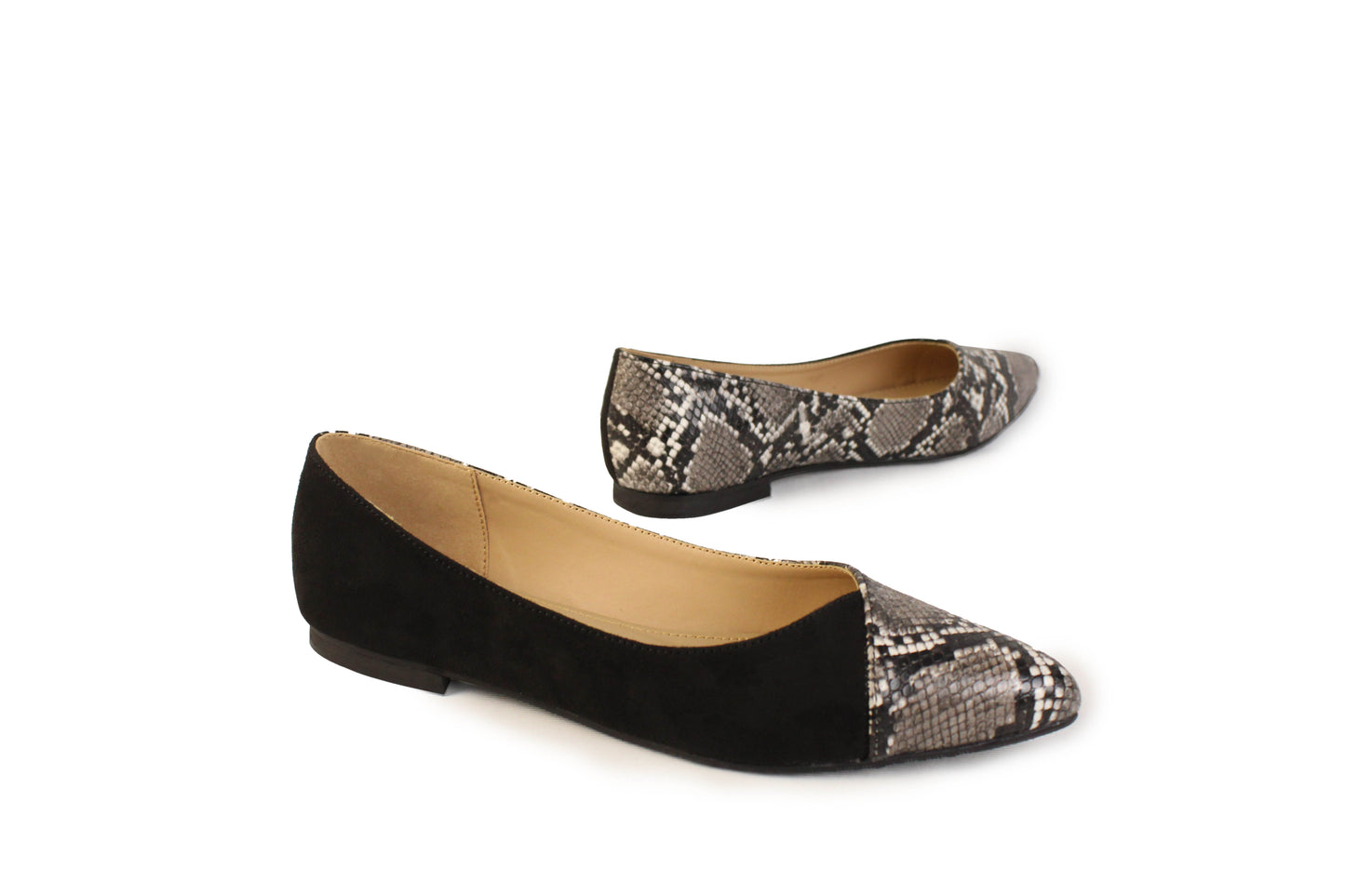 Snake Suede Pumps